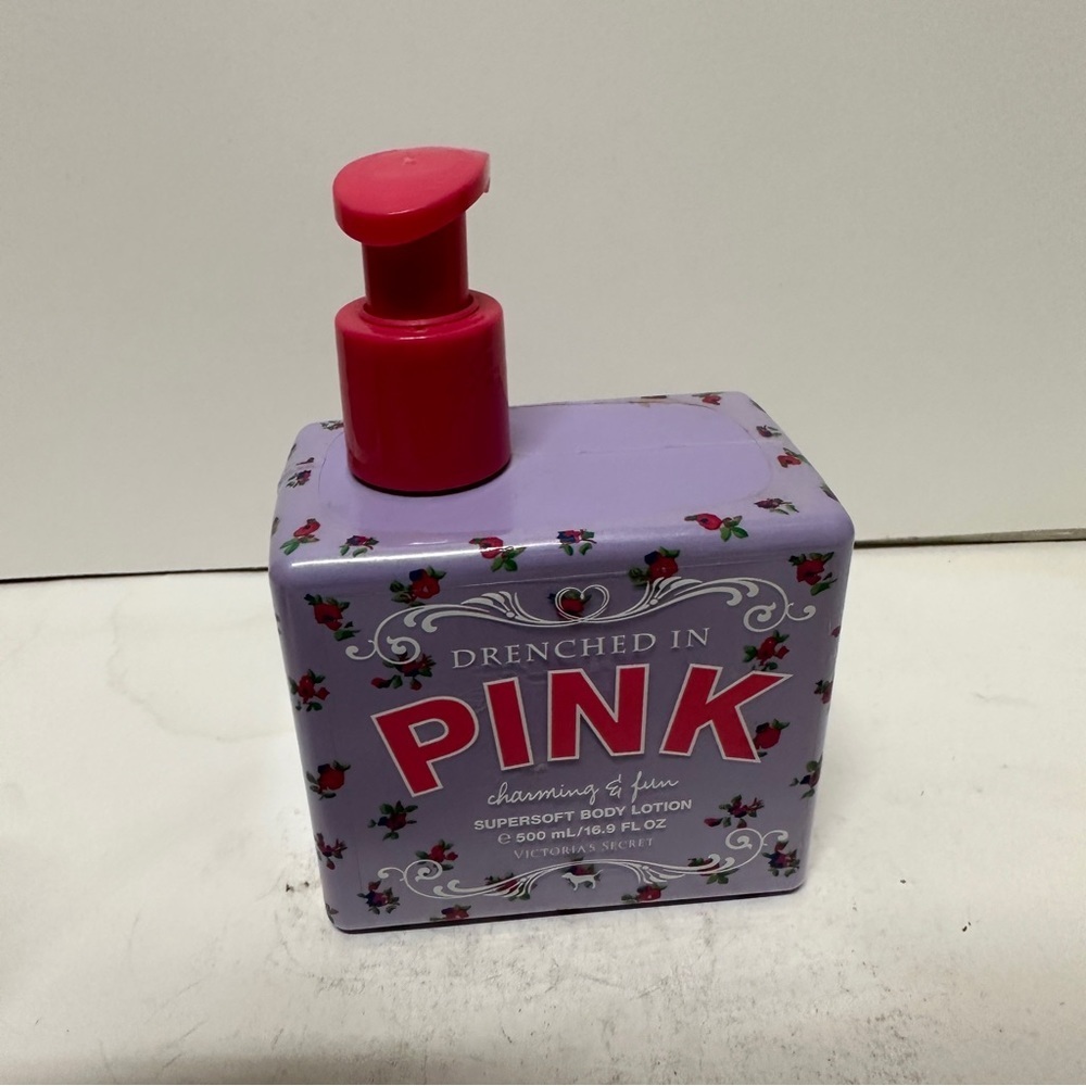 Victoria's Secret Drenched In Pink Charming & Fun SuperSoft Body Lotion 16.9 OZ